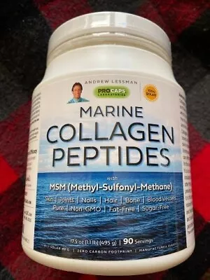 Andrew Lessman  Marine Collagen Peptides With MSM 90 Servings Exp. 04/30/2024 • $52.95