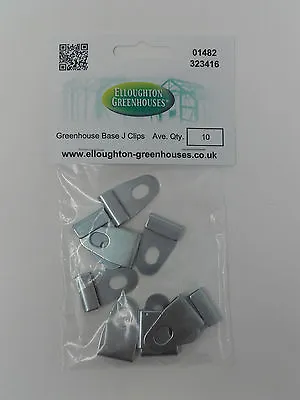 £9.49 • Buy 10 J Clips Greenhouse Base Hook Fixings Attaches Aluminium Greenhouses To Bases 
