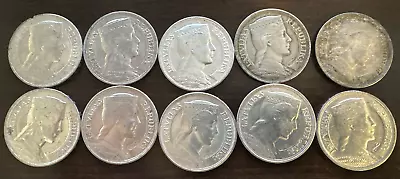 Lot Of 10 Latvia 5 Lati Silver Foreign Coins • $181.50