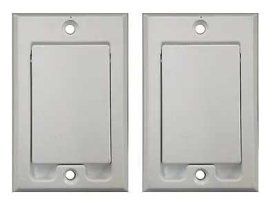 $15.89 • Buy (2) Central Vacuum Square Door Inlet Wall Plate White For Nutone Beam VacuFlow