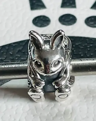 PANDORA S925 ALE  Sterling Silver  EASTER BUNNY RABBIT Charm Bead 791121 RETIRED • £18