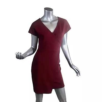 Rebel Sugar Women's Medium Red Short Body-con Style Dress Faux Wrap Stretchy • $1.25