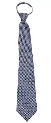 Men's Blue Pretied Zipper Necktie Weddings Business Prom • $12.95