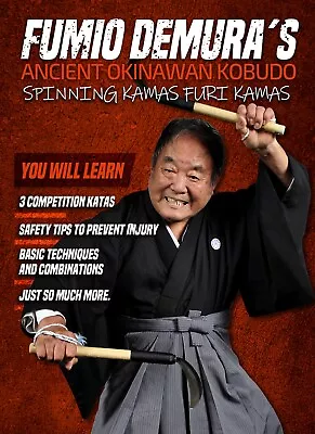 Fumio Demura Okinawan Kobudo Spinning Kama Sickle DVD Karate Martial Arts • $29.95