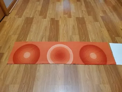 Vintage 70s Mid Century Verner Panton Mira-X Orange Medium Circles Long Fabric! • $115