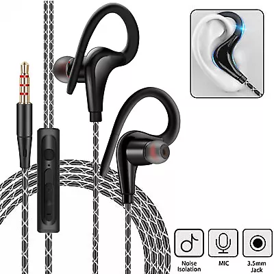 Wired In-Ear Sport Hifi Earphone Earbuds Over Ear Hook Headphone With MIC V8L1 • $7.97