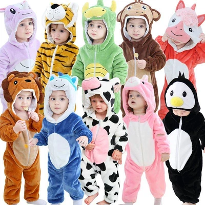 $24.98 • Buy Baby Rompers Winter Kigurumi Lion Costume For Girls Boys Toddler Animal Jumpsuit