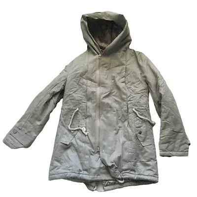 Men's Army Green Zipper Parka Coat Hoodie Jacket • $17.50