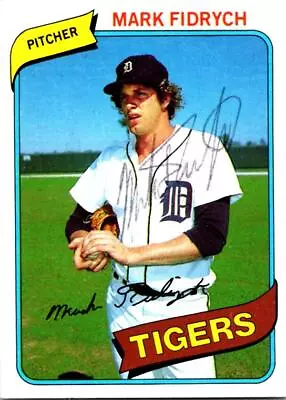 Mark Fidrych Autographed Baseball Card Detroit Tigers 1980 Topps #445 Ballpoint • $19