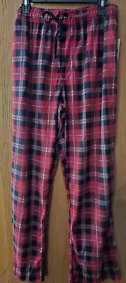 Mens Lounge Pants Red Plaid Sizes L Or XL New With Tags VERY Soft  With Pockets • $5.50