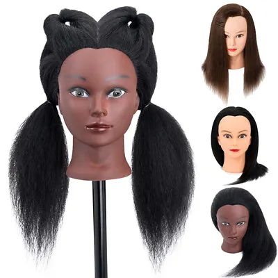Mannequin Human Hair Hairdressing Doll Head For Hairstyle Practice Training Doll • $39.99