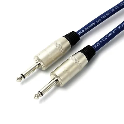 1/4 Inch Jack Speaker Lead Amp Head Cab Van Damme 2.5mm Studio Blue Cable Rean • $18.62