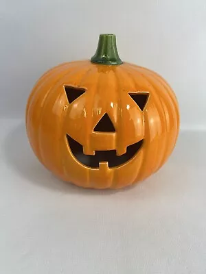 Vintage Ceramic Jack O’ Lantern Pumpkin Halloween • $40