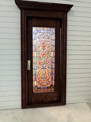 Mediterranean Floral Door  Stained Glass Film Dollhouse Miniature • $6.99