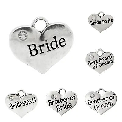 £1.46 • Buy Wedding * Baby * Family & Friends * Heart Charms X4 Pcs Choose From 80+ Variety