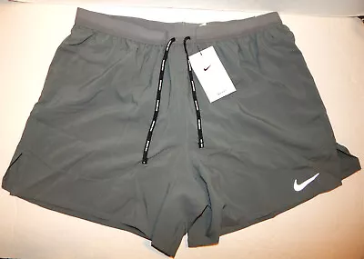 Nike Flex Stride 5  Dri-Fit Brief Lined Running Shorts CJ5453-085 Size L Grey • $32.97