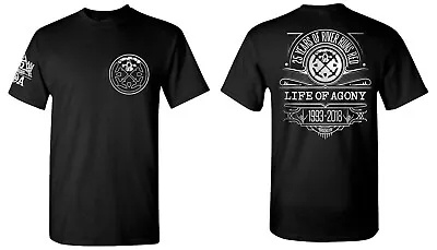 LIFE OF AGONY Cd Lgo 25 YEARS OF RIVER RUNS RED 1993-2018 Official SHIRT 2XL New • $30.99