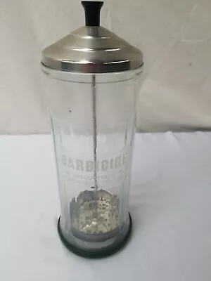 Vintage Barbicide Disinfectant Fungacide & Virucide Jar With Green Base • $12