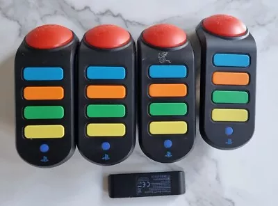 £34.99 • Buy 4 X Official Wireless Buzz Pads Controllers (Buzzers) - For Sony PS2/PS3/PS4