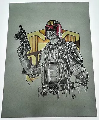 Original Art By Roby Amor - Judge Dredd Comic Character - Amazing Art • $92.69