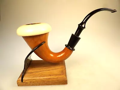 Pioneer Calabash Gourd Sherlock Holmes Block Meerschaum Bowl Cup Pipe Vulcanite • £183.10