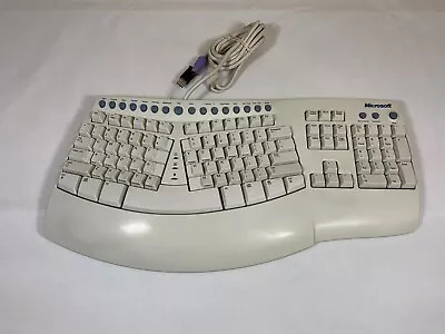 Microsoft Natural Keyboard Pro Ergonomic USB & PS/2 RT9401 Missing One Tilt Clip • $18.95