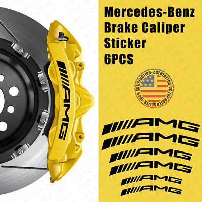 AMG Edition Car Wheels Brake Caliper Sticker Decal Logo Decoration Sport Black • $11.39