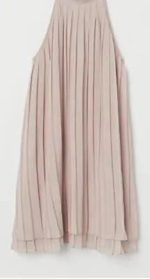 H&M Pleated Dress Blush Pink Size M • £8