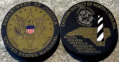 US Marshals Service - Eastern District Of N Carolina SEAL TB Challenge Coin • $19.95