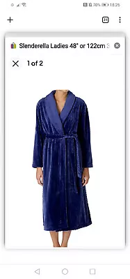 £22.99 • Buy BNIP NEW SLENDERELLA Ladies 122CM VELVET VELOUR Dressing Gown BATHROBE SIZE XL