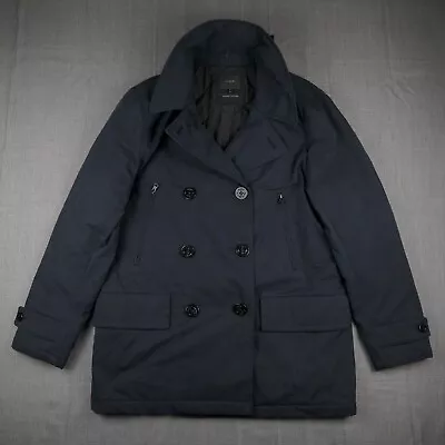 J Crew Peacoat Mens Large Blue Fulton Navy Blue Jacket PrimaLoft Insulated Naval • $100