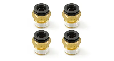4ct HornBlasters Brass 1/2  PTC Push To Connect Air Line Fittings 1/2  NPT Port • $34.99