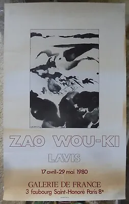 $211.75 • Buy Zao Wou-Ki Original Poster - Galerie De France Exhibition - 1980