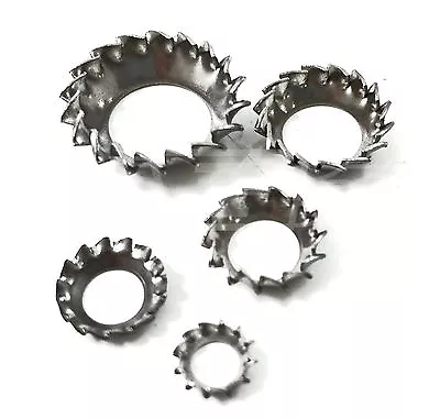 £2.79 • Buy A2 Stainless Steel Type V Serrated Lock Washers Suits Countersunk Screws Bolts