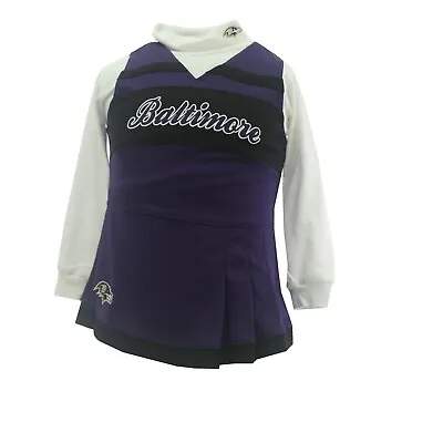$19.99 • Buy Baltimore Ravens Official NFL Youth Kids 2-Piece Cheerleader Outfit New Tags