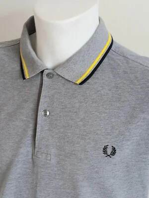 £21.99 • Buy Fred Perry Twin Tipped M1200 Polo Shirt Large Grey Mod Scooter 60s Ska