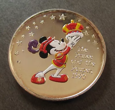 2003 Mickey's Prince And The Pauper (1990)  -  Colorized 1 Oz  .999 Silver Round • $60