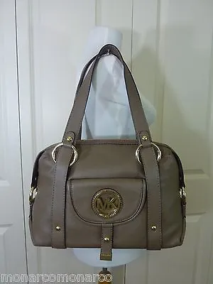 NWT Michael Kors Dark Dune/Khaki Fulton Large Satchel Bag $398 • $328