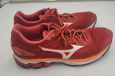 Mizuno Wave Rider 20 Women's Size 9 Running Shoes Red Orange J1GD170315 • $24.63