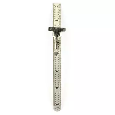 6  Inch Machinist Mini Stainless Steel Pocket Clip Rule Ruler • $22.99