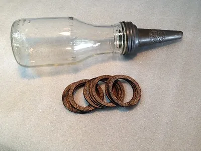 Vintage 1 Quart Glass Oil Bottle Spout Seal / Gasket Only - The Master - • $7.99