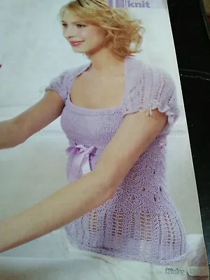 Lavender & Lace Vest Top & Shrug Knitting Pattern By Laura Long • £0.50