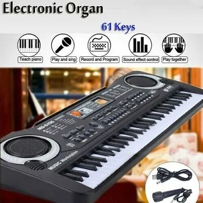 61 Keys Electronic Full Size Keyboard Digital MP3 Music Piano Microphone • $16.74