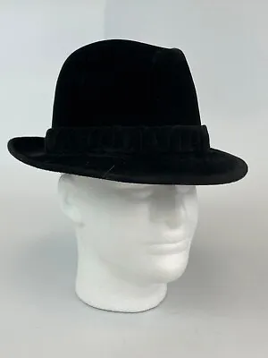 Borsalino Mens Velour Brown Fedora Hat Italian Italy Vintage Mimosa S/M • $99