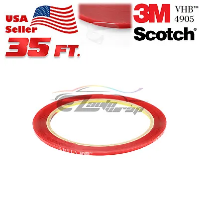$4.92 • Buy Genuine 3M VHB #4905 Double-Sided Mounting Foam Tape Automotive Car 2mmx35FT