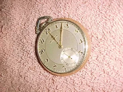 12 Size BULOVA Pocket Watch  -  RUNS GREAT  -  17 JEWEL SWISS  17AH • $95