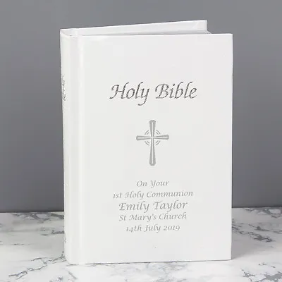 Personalised Holy Bible Christening Baptism 1st Holy Communion Confirmation Gift • £25.99