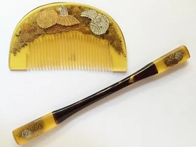 £72.24 • Buy Antique Kyoto Geisha Japanese Nihongami Comb & Kanzashi Hair Ornament Set: M