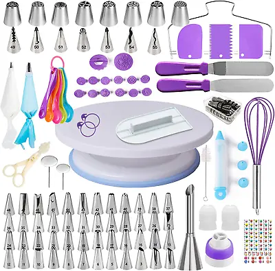 £25.91 • Buy Cake Decorating Kit,137Pcs Cake Decorating Supplies With Cake Turntable For Deco
