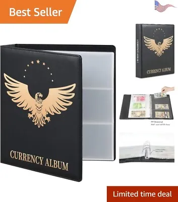 Premium Spacious Dollar Bill Holder Album - 90 Pockets - 12.6 X 10.4  X 2  • $55.99